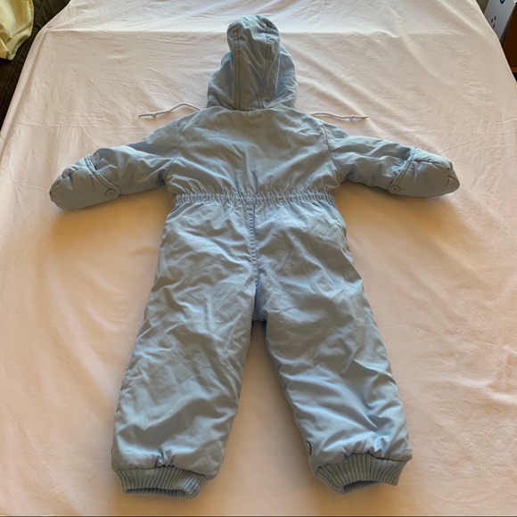 Rare Rothschild Vintage Snowsuit, hand covers, baby blue retro airplane puffer - Picture 16 of 16